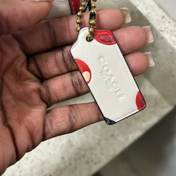 Coach White and Red Cherry Print Shoulder Bag - Picture 5 of 5